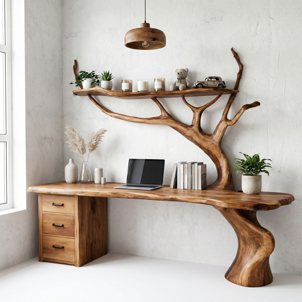 Nature-Inspired Tree Branch Desk