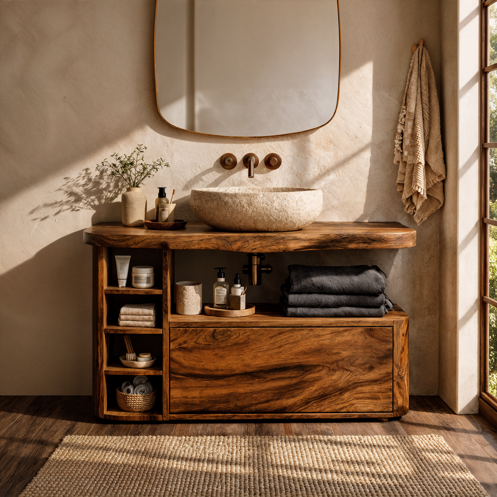 Contemporary Wooden Bathroom Vanity
