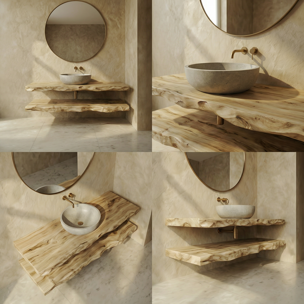 Mediterranean Floating Bathroom Vanity For Bathroom
