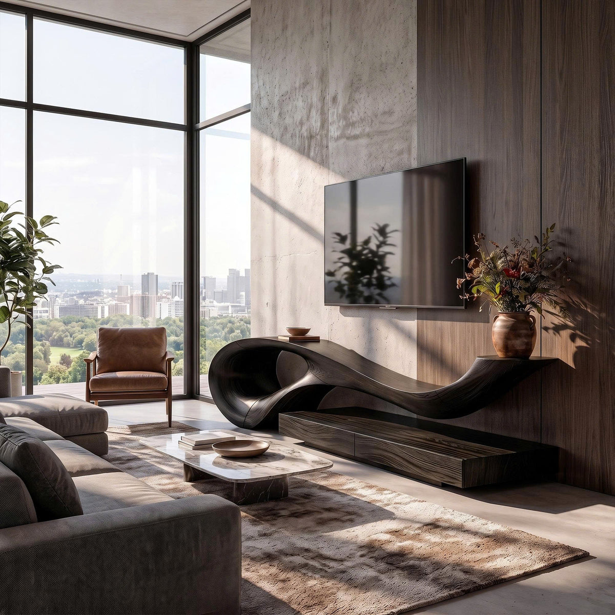 Sculptural TV Cabinet