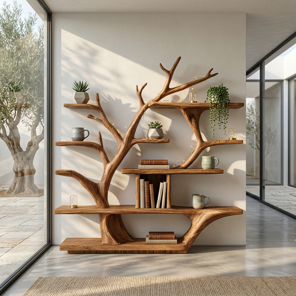 Modern Organic Tree Bookshelf