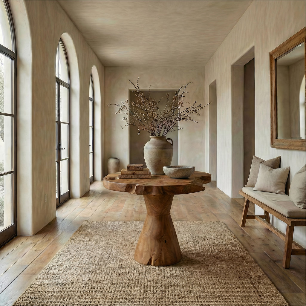 Organic Live Edge Foyer Table