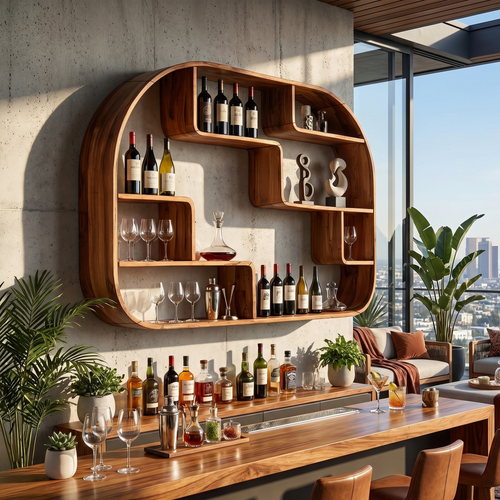 Boho Wall Mounted Wine Holder