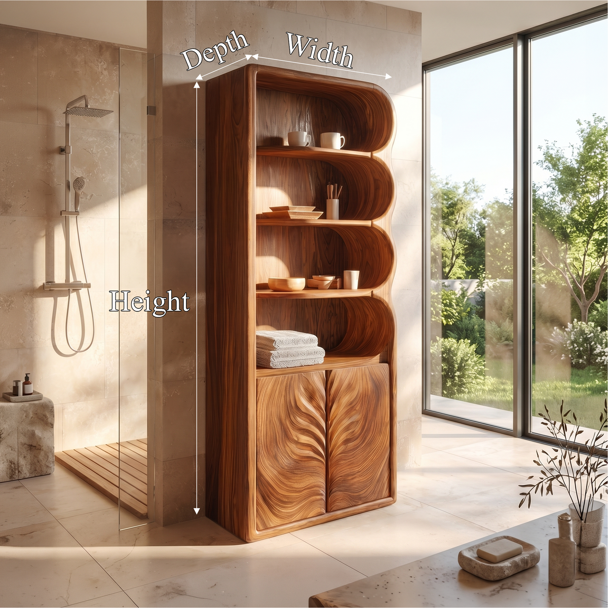 Modern Organic Bathroom Cabinet
