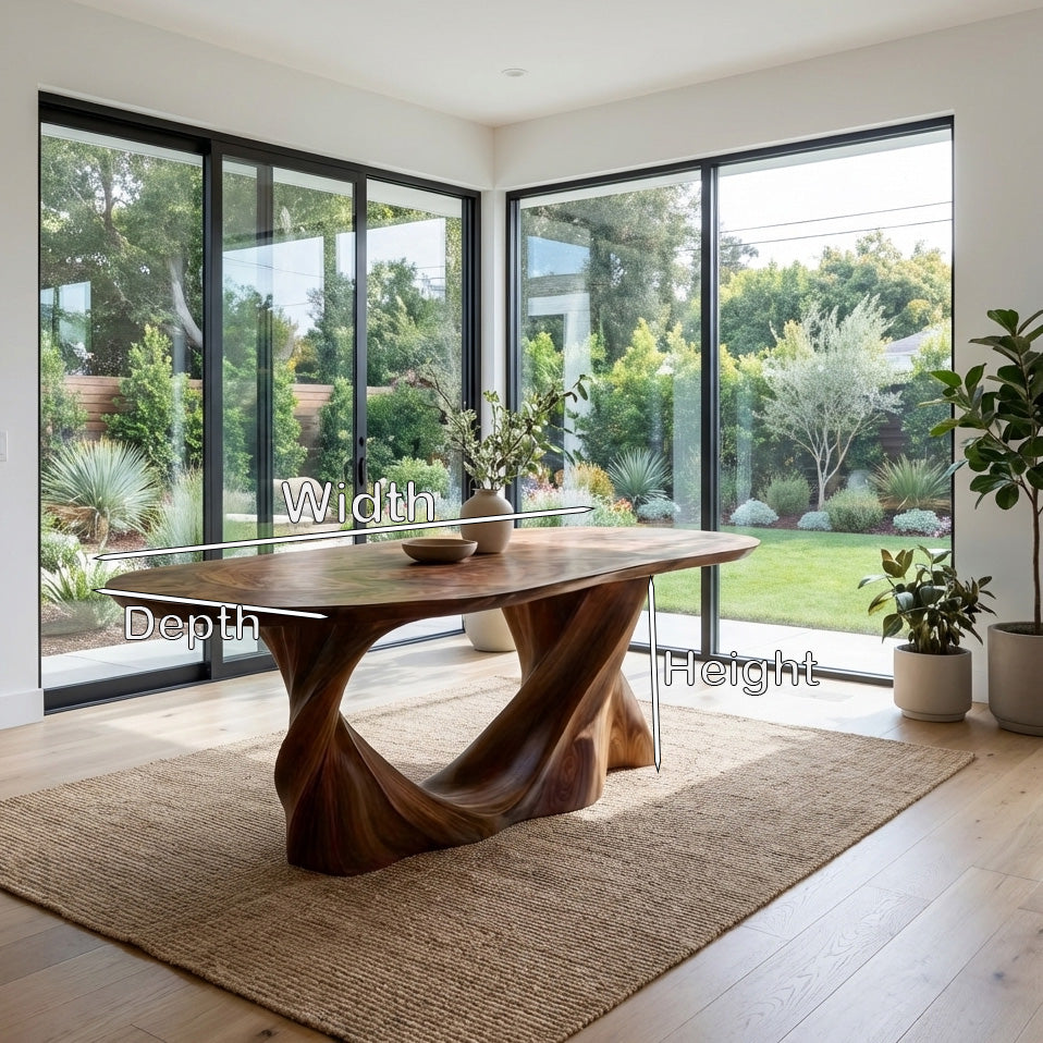 Modern Sculptural Dining Table Furniture For Dining Room