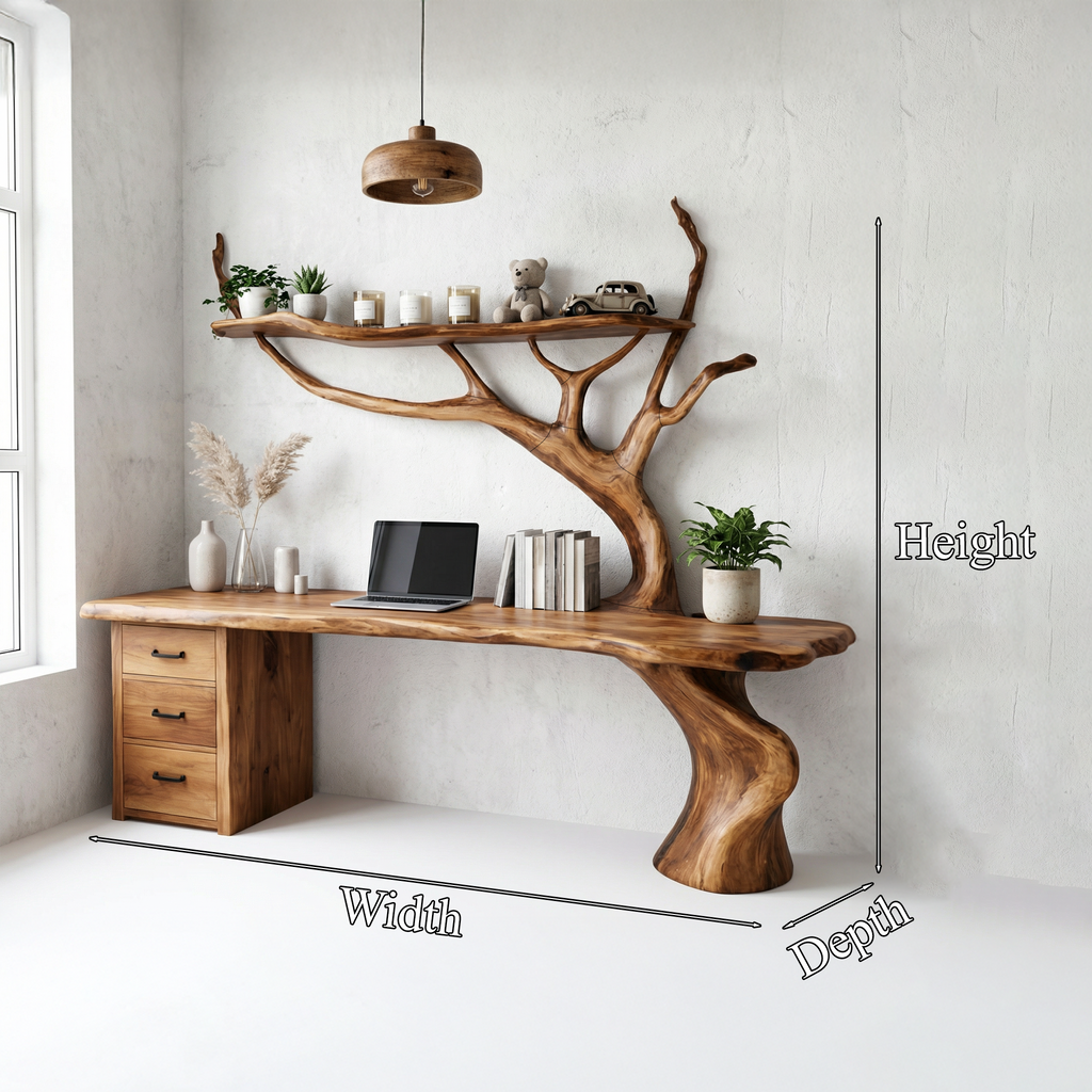 Nature-Inspired Tree Branch Desk