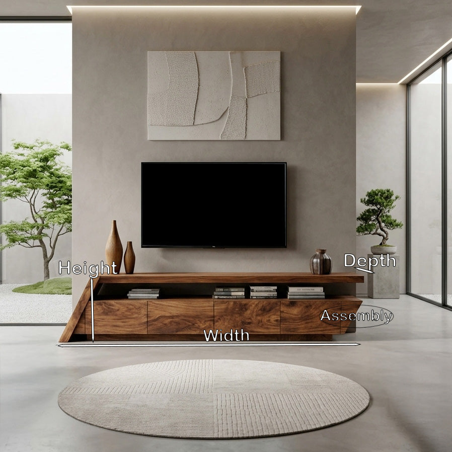 Modern Geometric TV Stand For Living Room