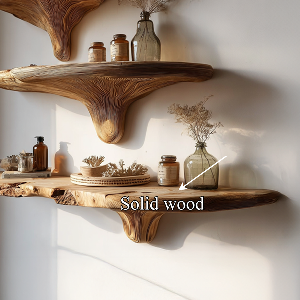Rustic Artistic Musrhroom Shelf For Modern Living Room