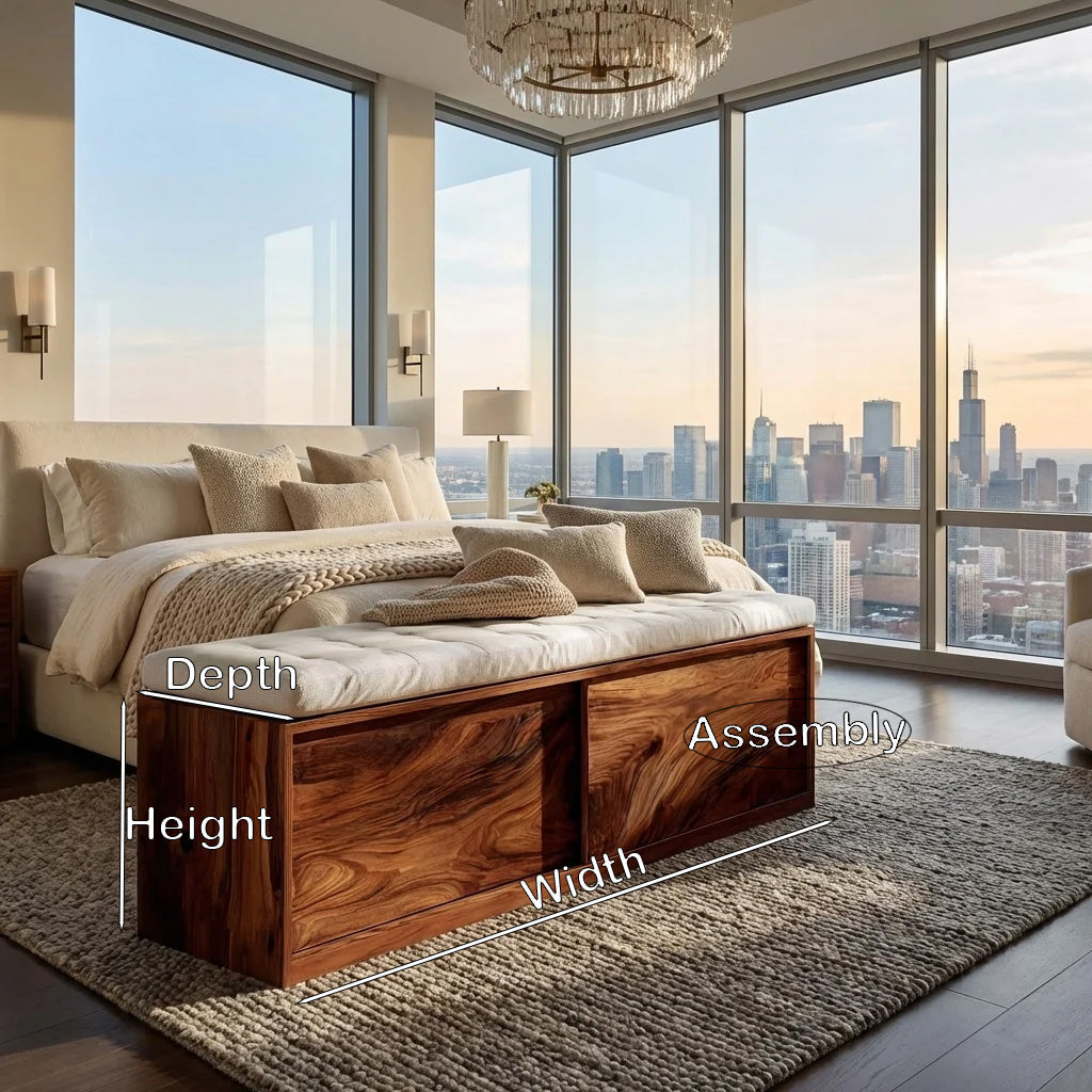 Modern Storage Bench With Minimalist Design For Home Interiors