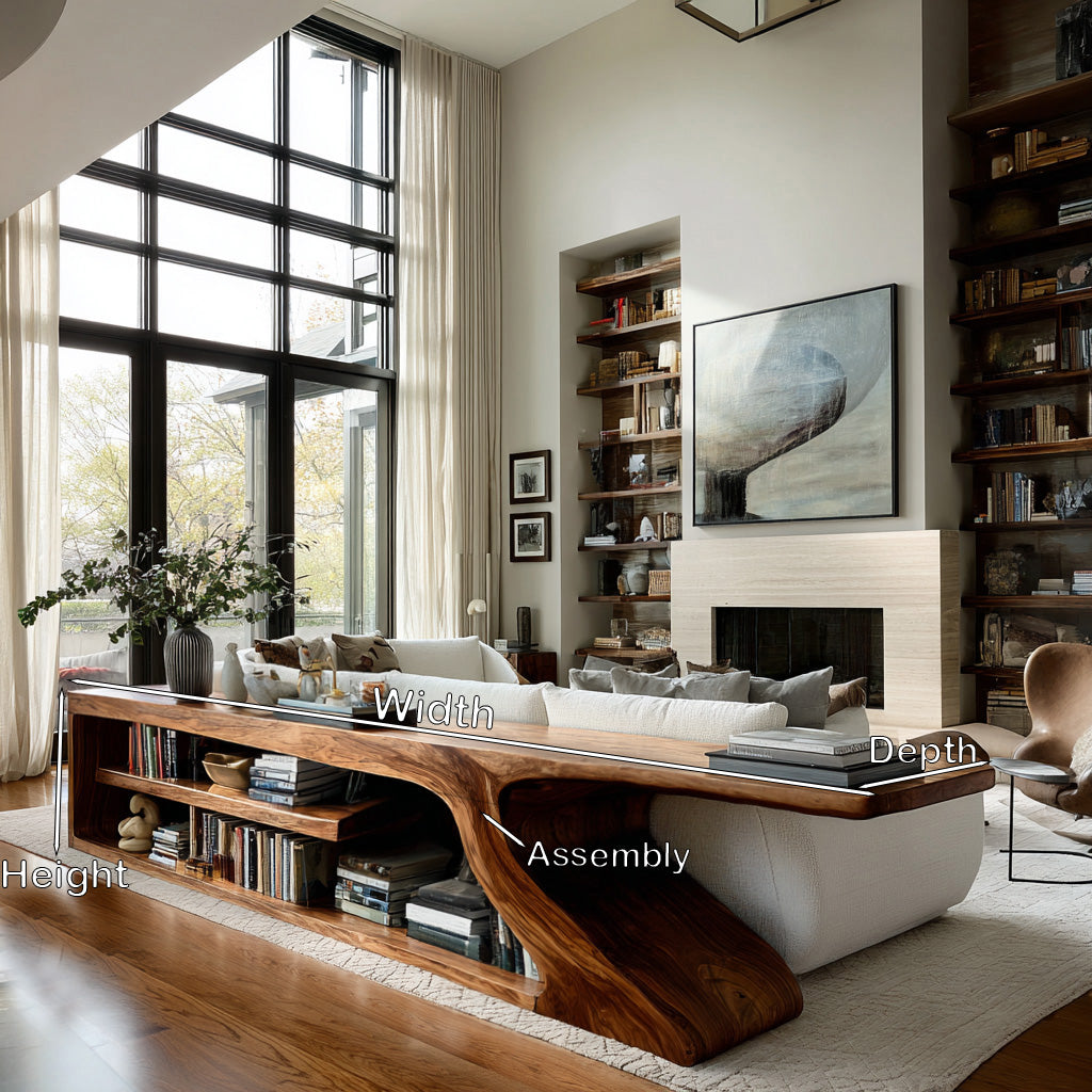 Organic Wooden Console Table For Modern Home