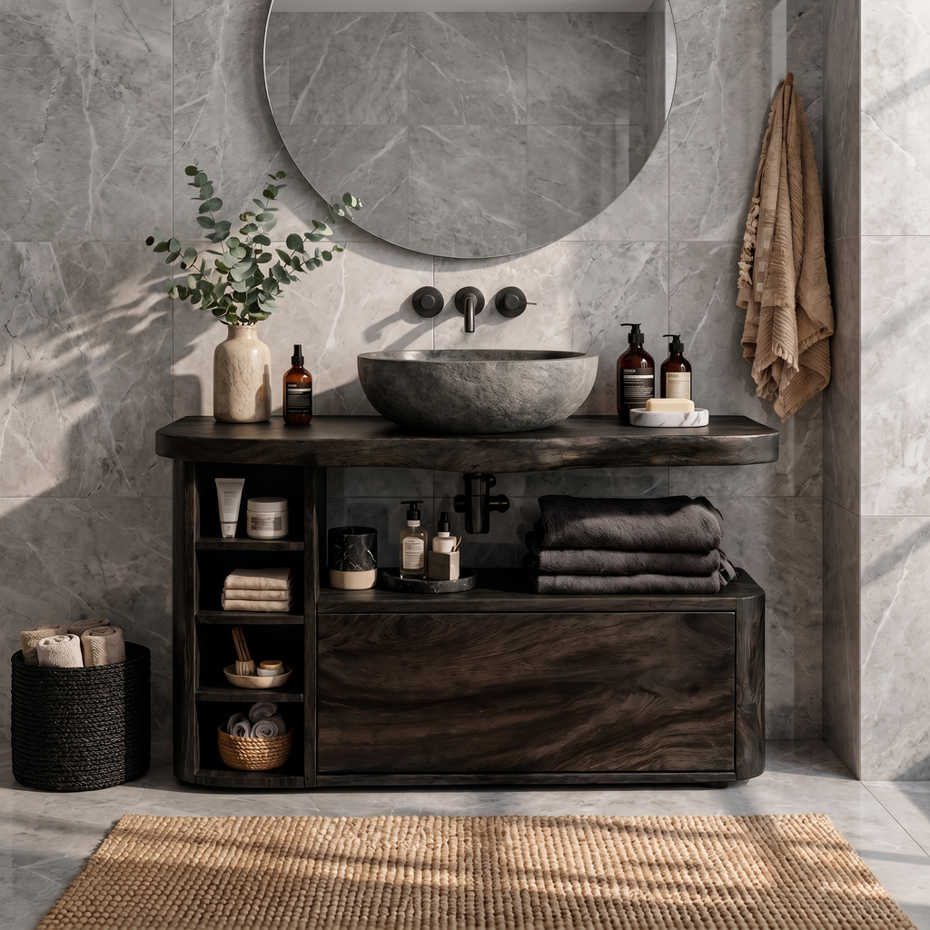 Contemporary Wooden Bathroom Vanity