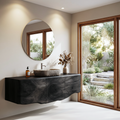 Wall Mounted Wooden Bathroom Vanity