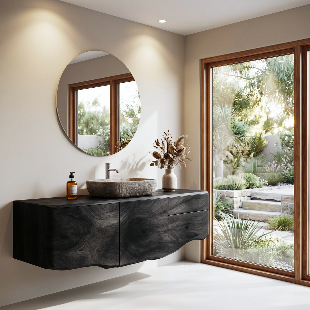 Wall Mounted Wooden Bathroom Vanity