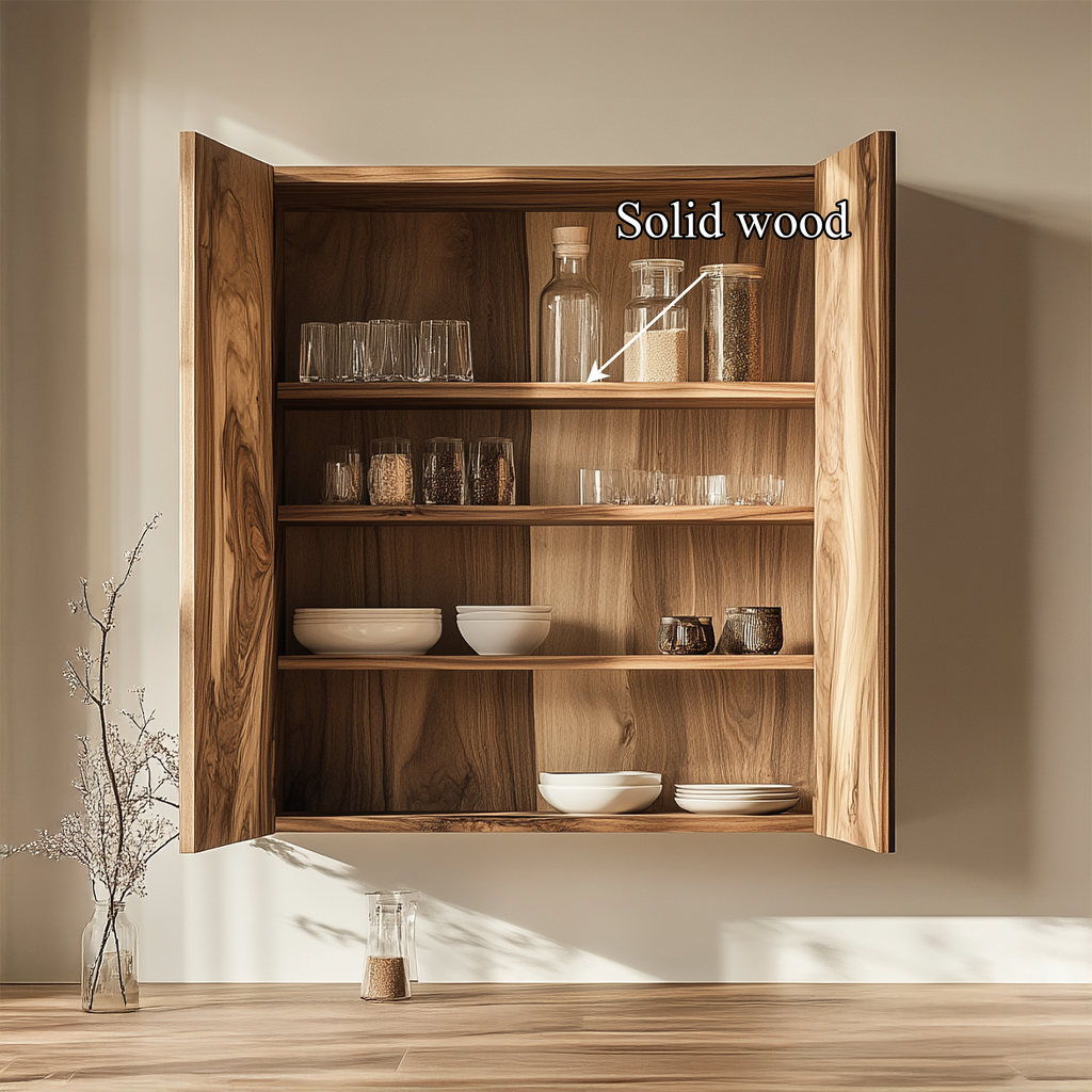 Mid Century Wall Mounted Storage Cabinet For Kitchen And Dining Room