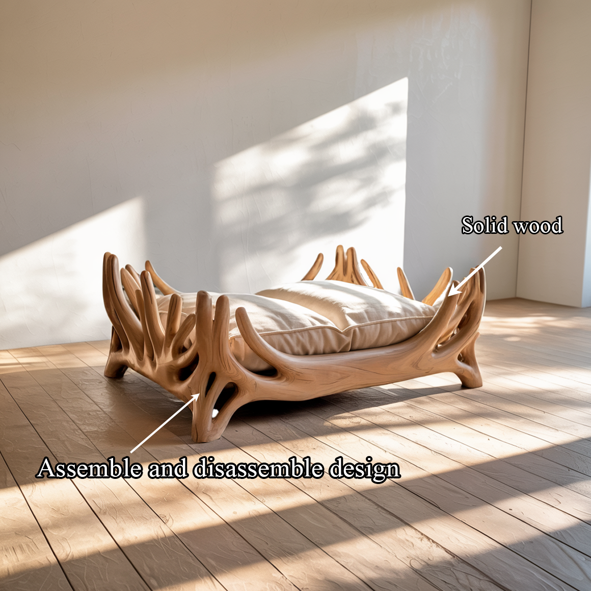 Rustic Pet Furniture Bed For Living Room And Home Space