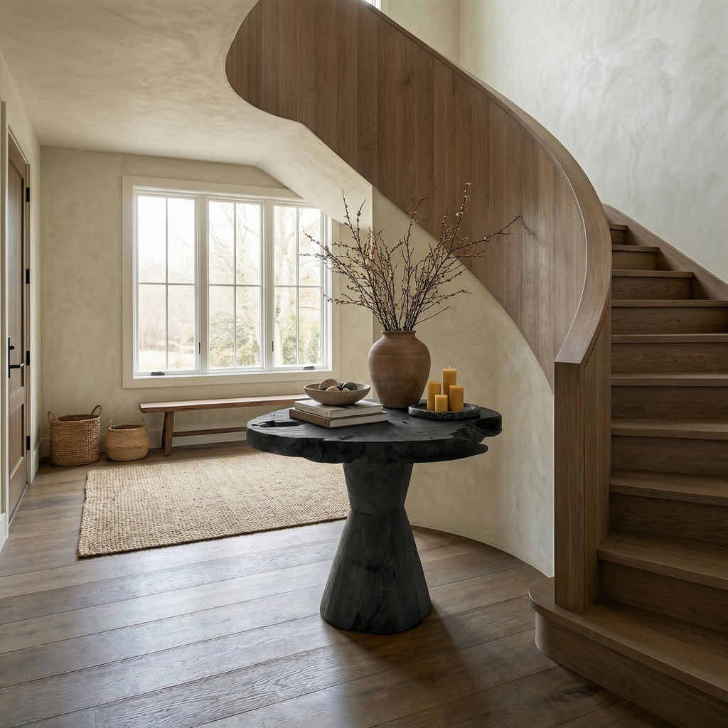 Organic Live Edge Foyer Table