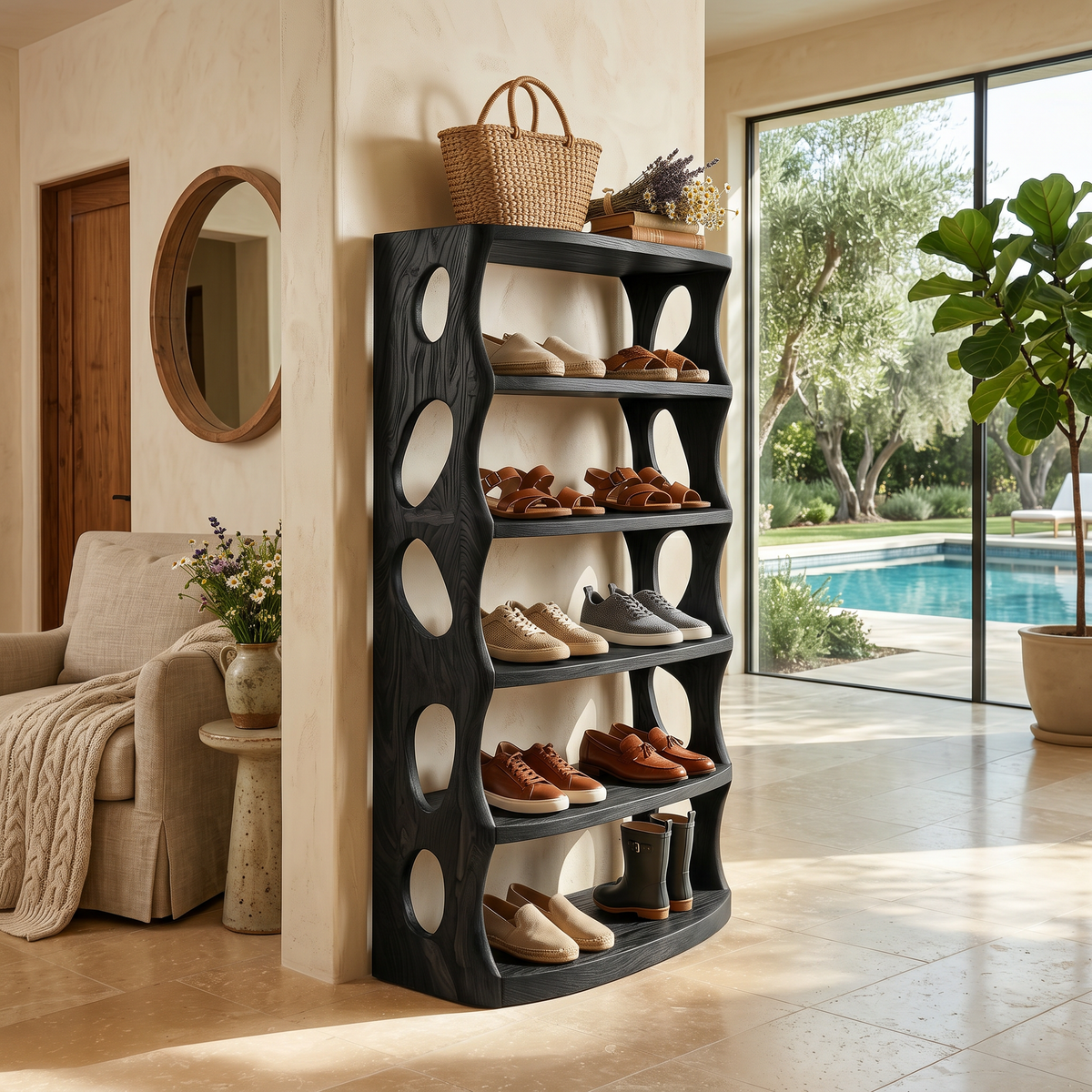Minimalist Vertical Shoe Rack