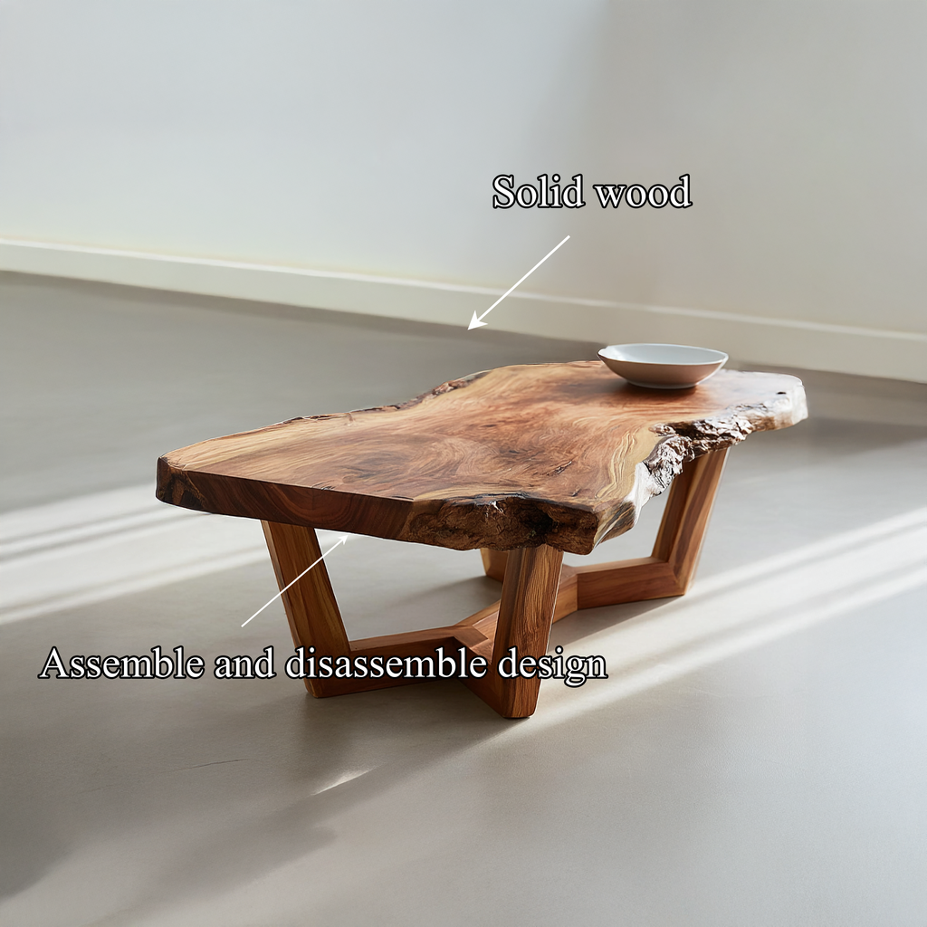 Mid Century Live Edge Coffee Table Living Room