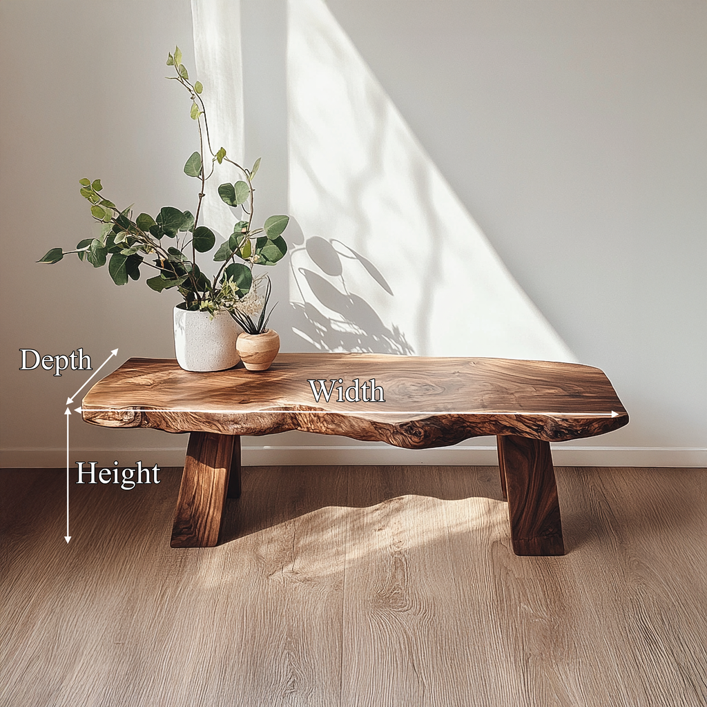 Rustic Live Edge Wood Bench