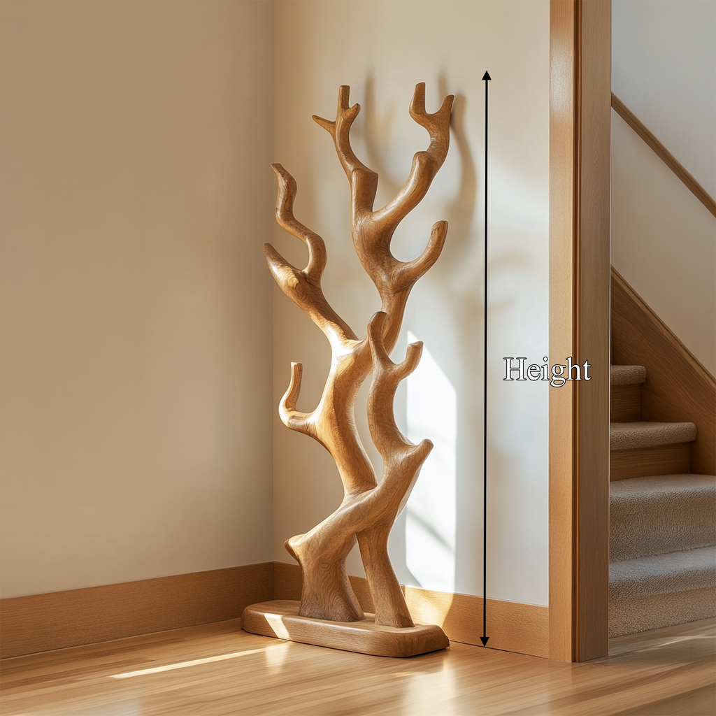 Rustic Tree Branch Coat Rack Stand