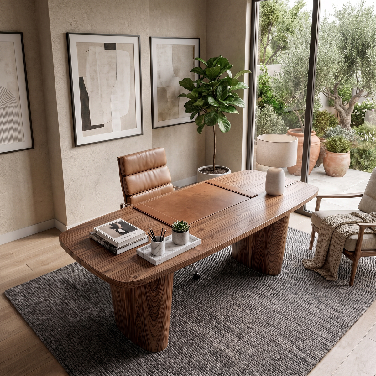 Modern Executive Wooden Desk