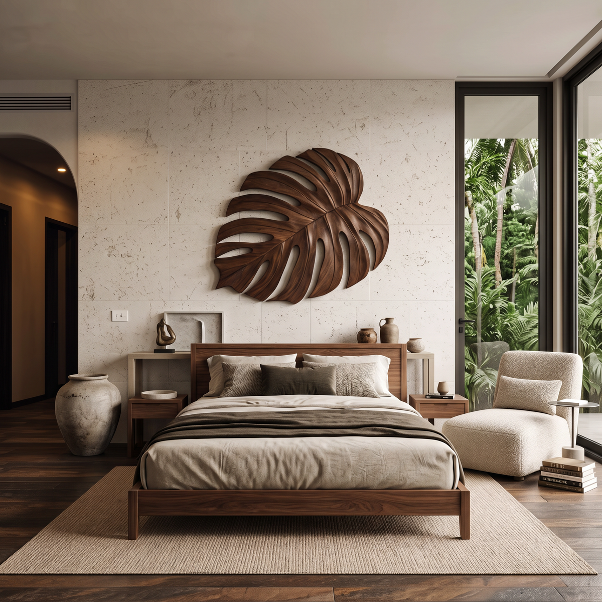 Artistic Wooden Leaf Wall Art For Living Room
