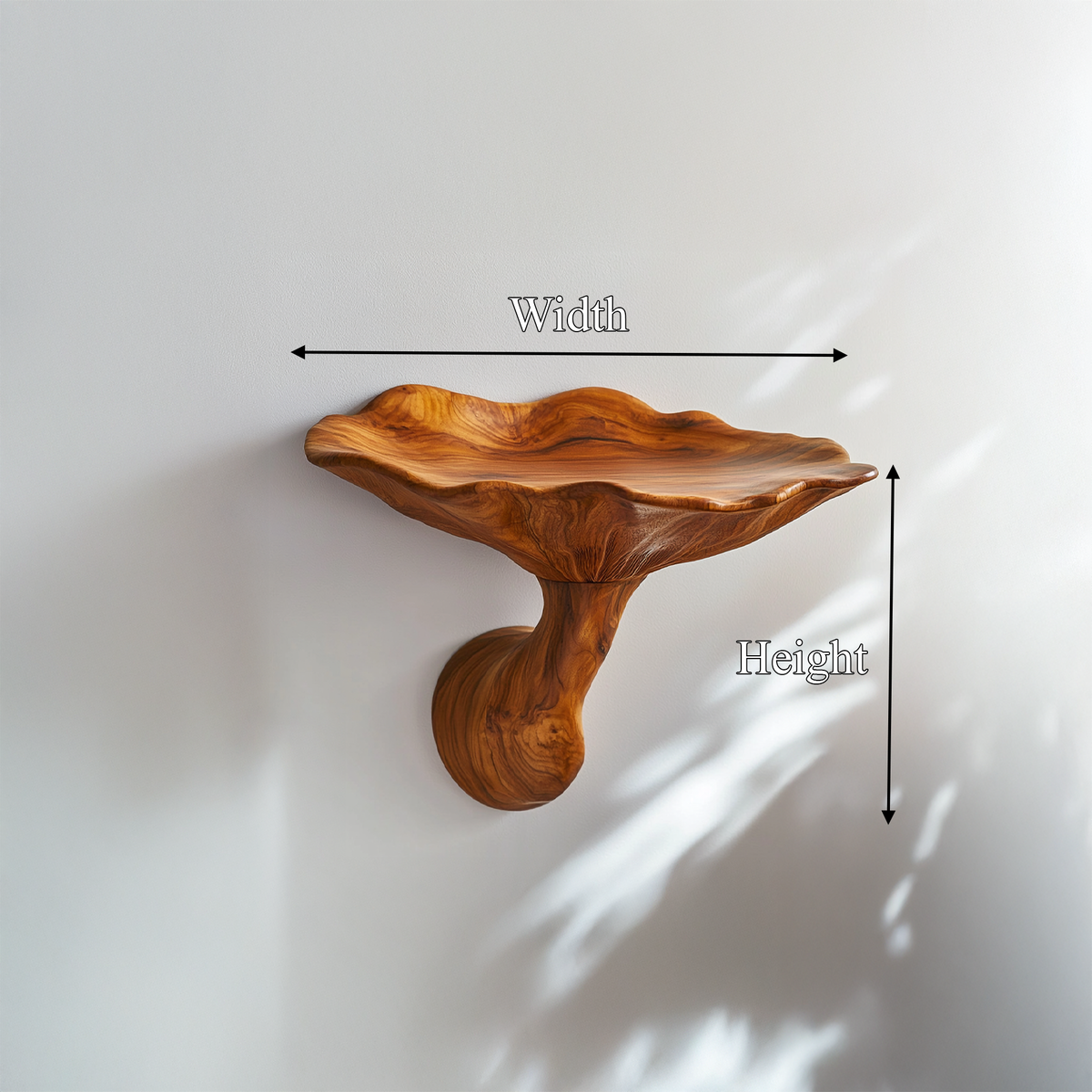 Organic Modern Floating Accent Mushroom Shelf
