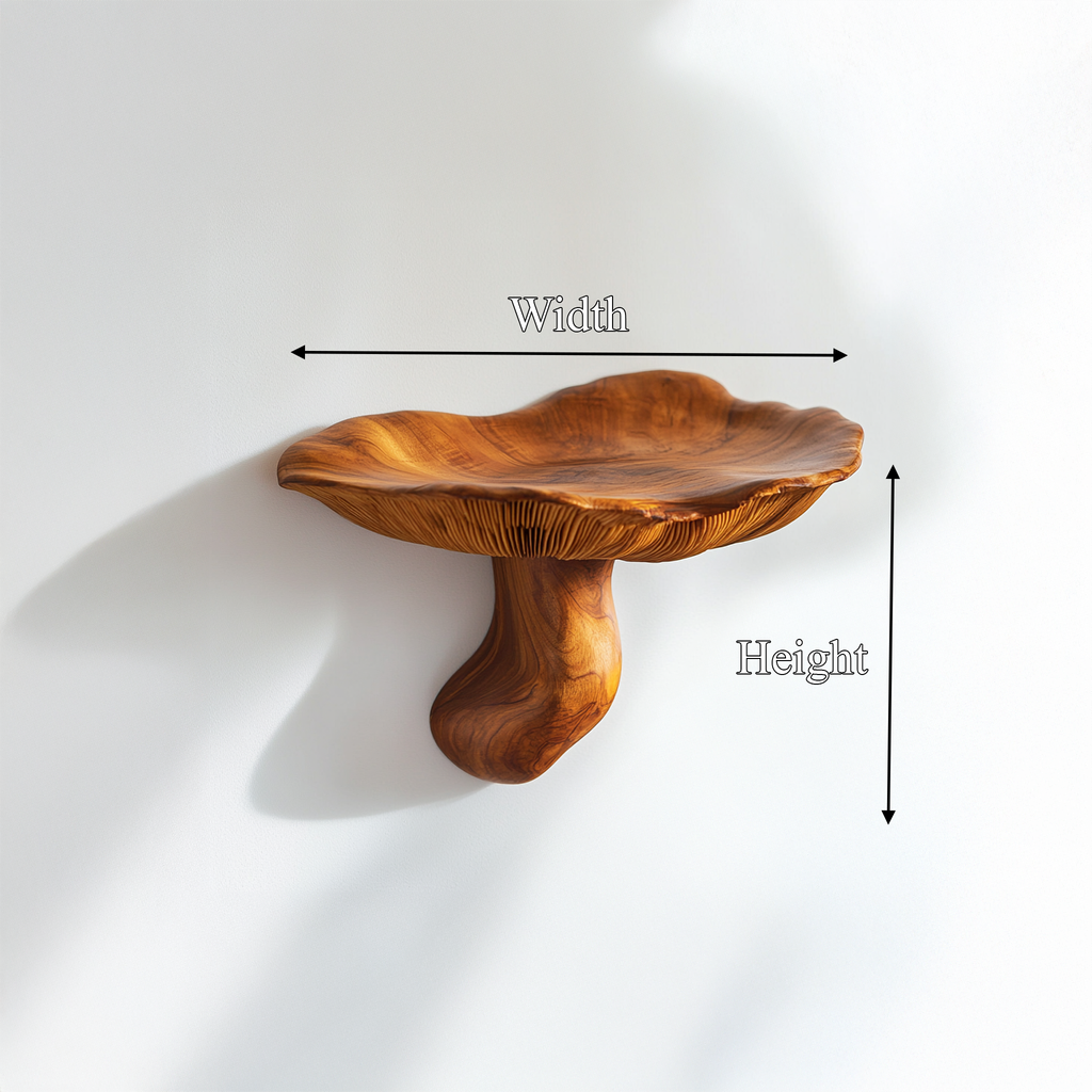 Organic Modern Bedside Wall Mushroom Shelf