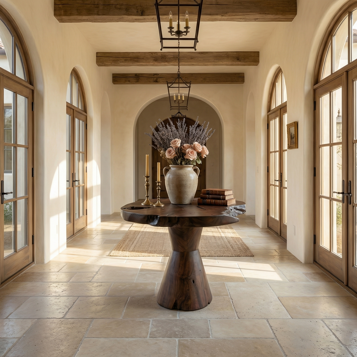 Organic Live Edge Foyer Table
