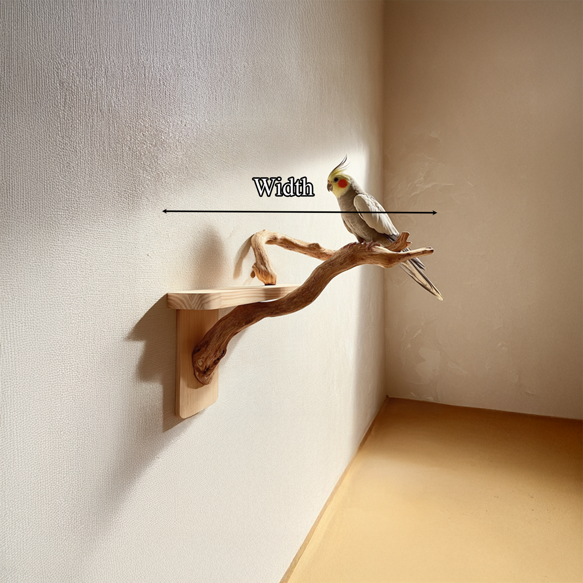 Organic Modern Wall Mounted Bird Perch For Home