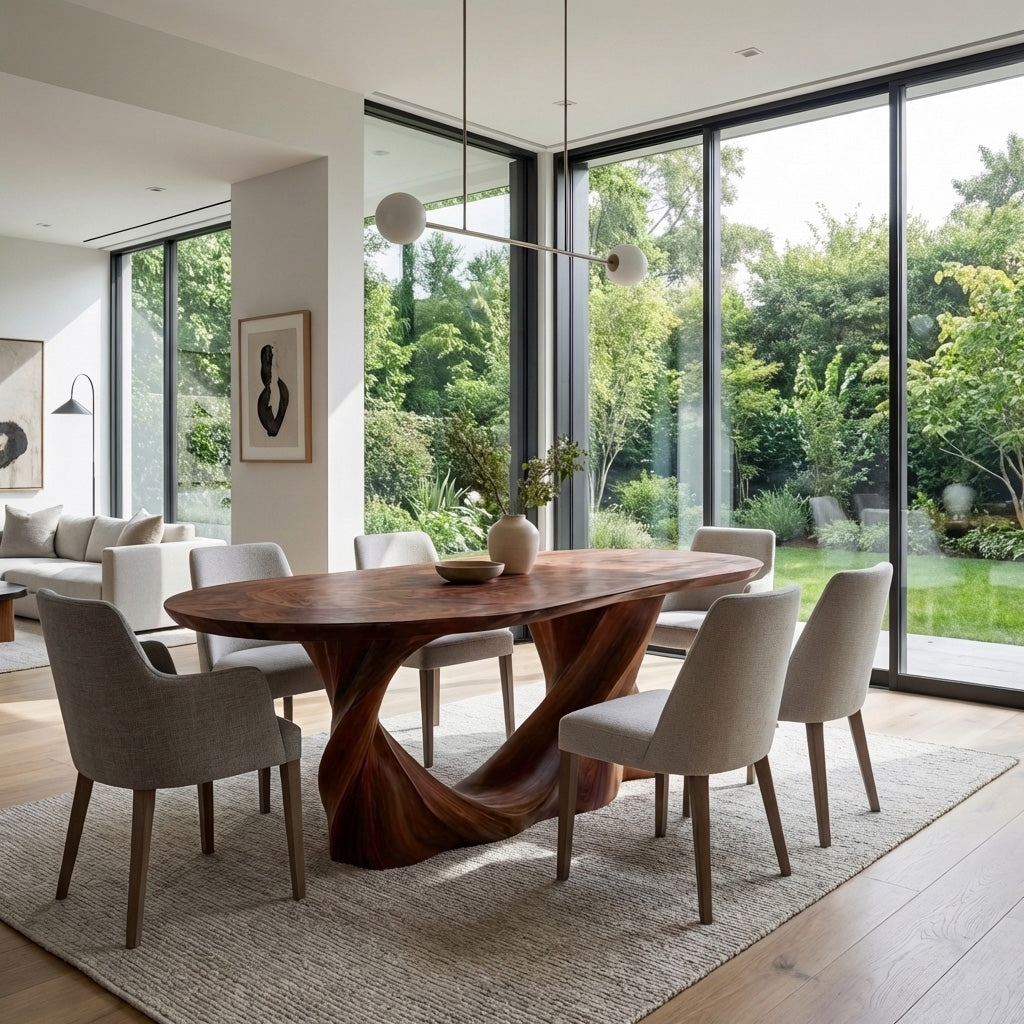 Modern Sculptural Dining Table Furniture For Dining Room