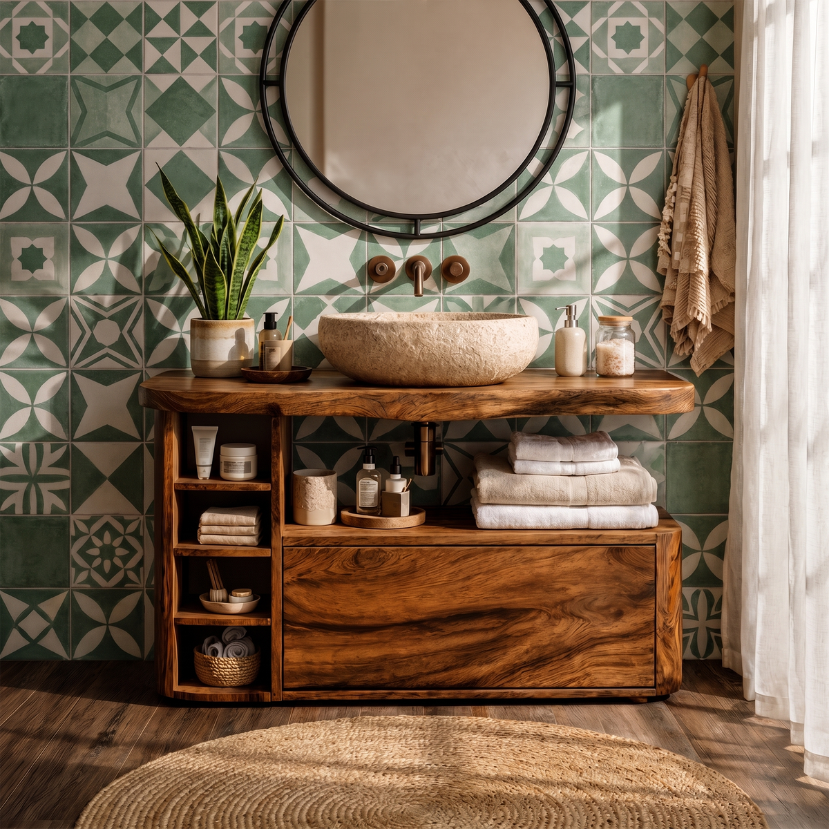 Contemporary Wooden Bathroom Vanity