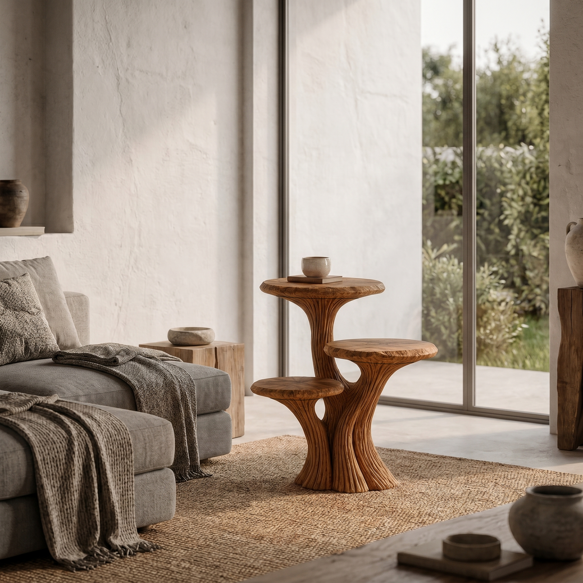 Contemporary Tiered Side Table