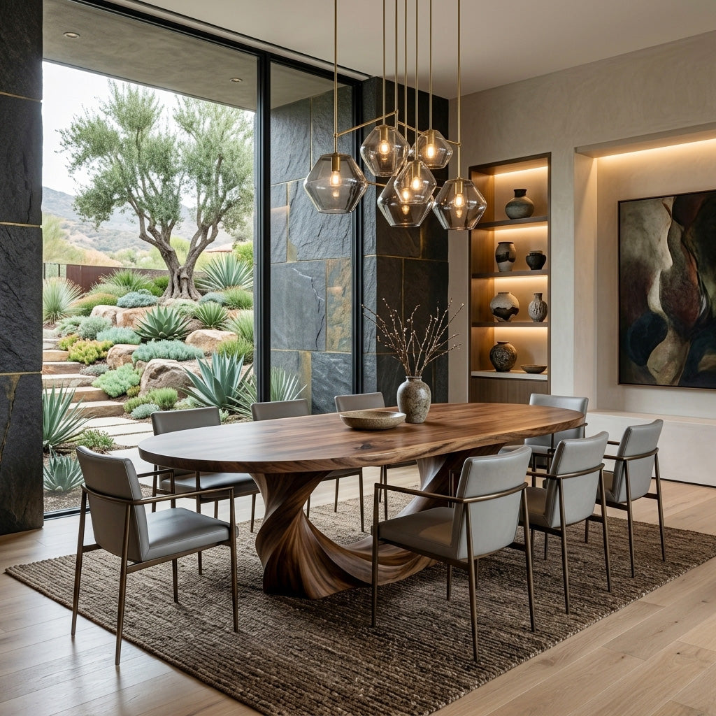 Modern Sculptural Dining Table Furniture For Dining Room