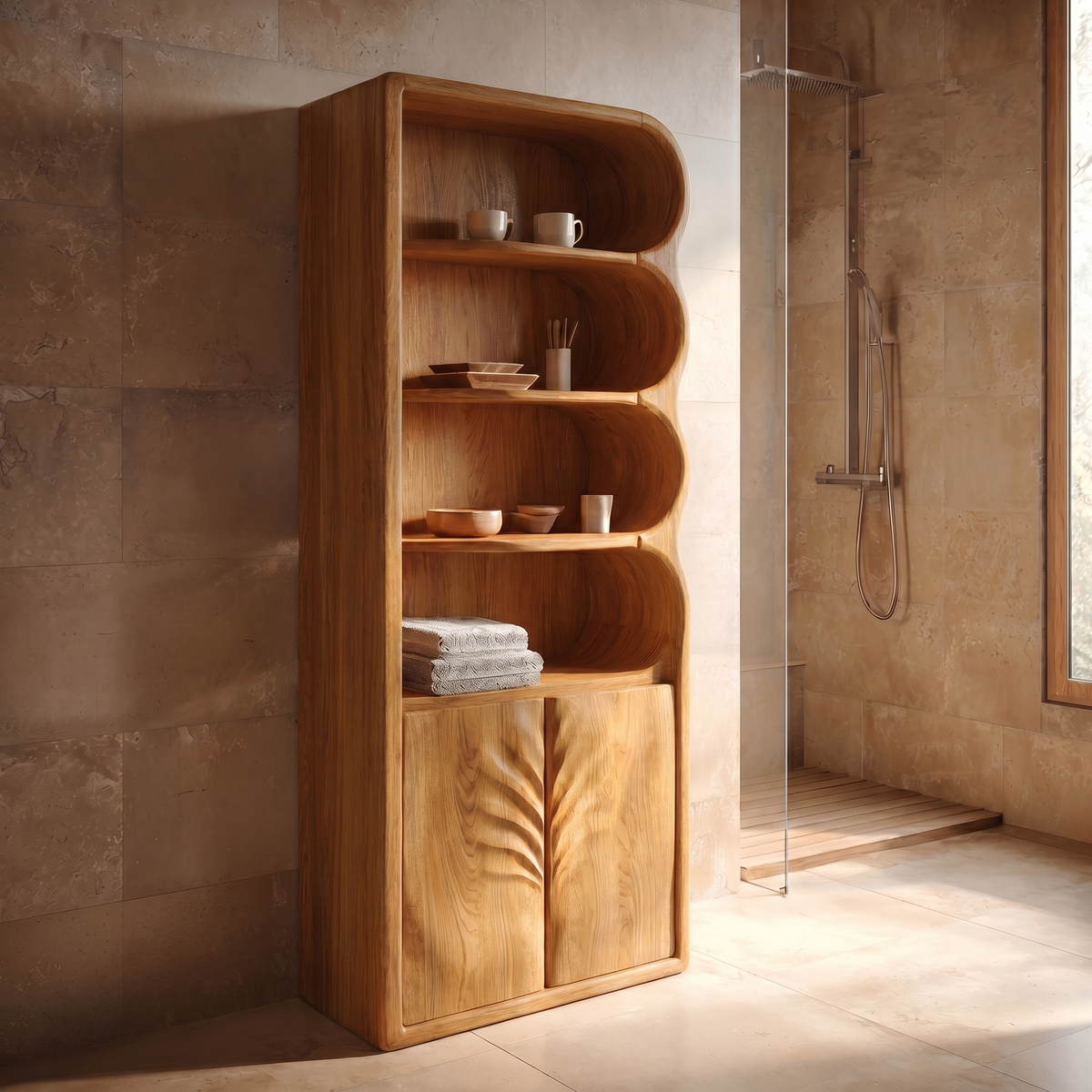 Modern Organic Bathroom Cabinet