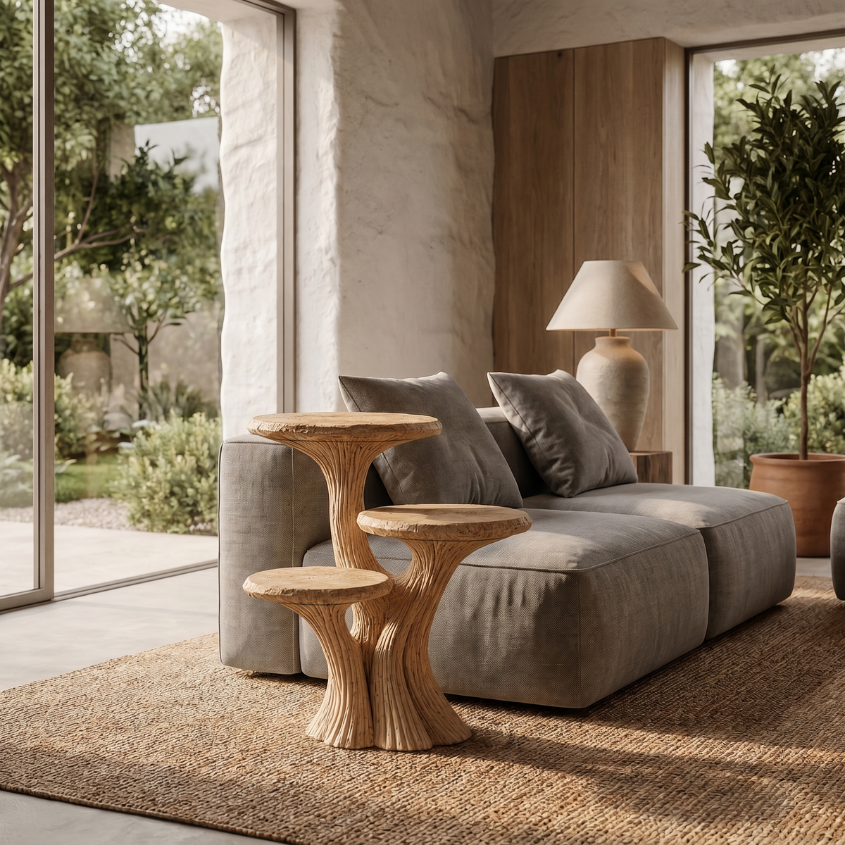 Contemporary Tiered Side Table