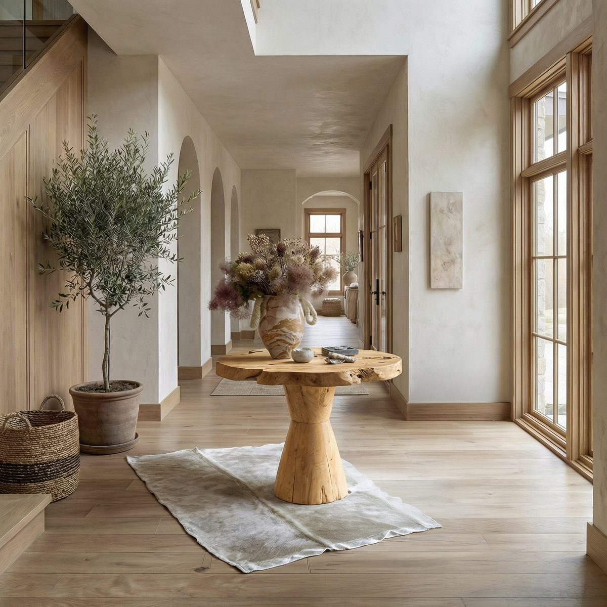 Organic Live Edge Foyer Table