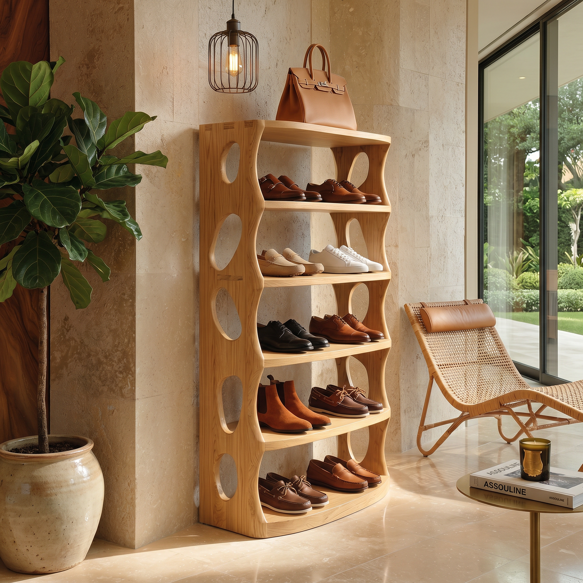 Minimalist Vertical Shoe Rack