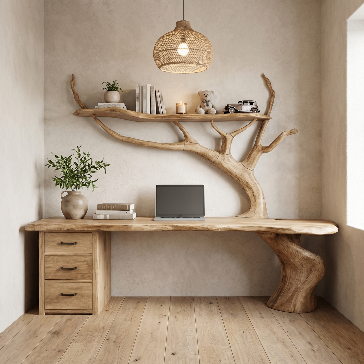 Nature-Inspired Tree Branch Desk
