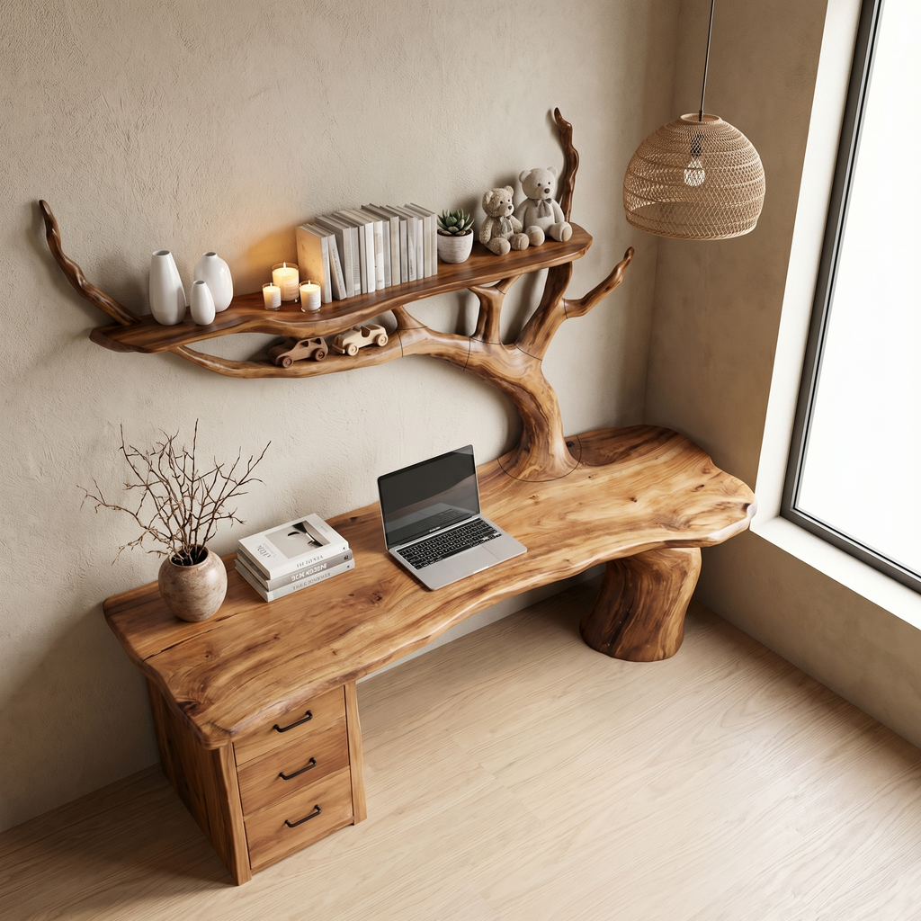 Nature-Inspired Tree Branch Desk