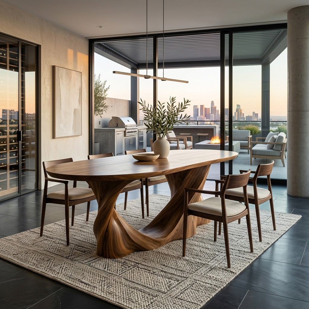 Modern Sculptural Dining Table Furniture For Dining Room