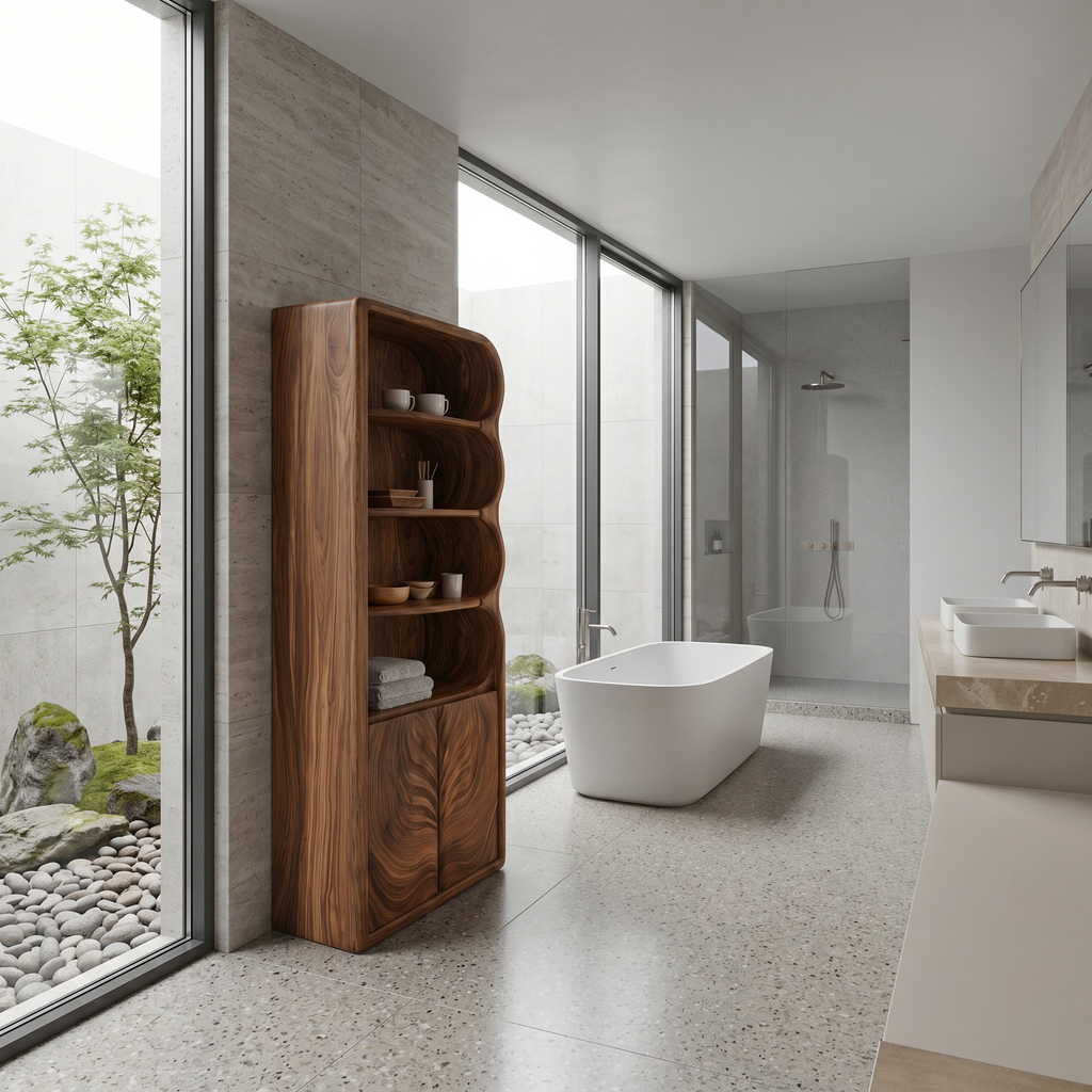Modern Organic Bathroom Cabinet