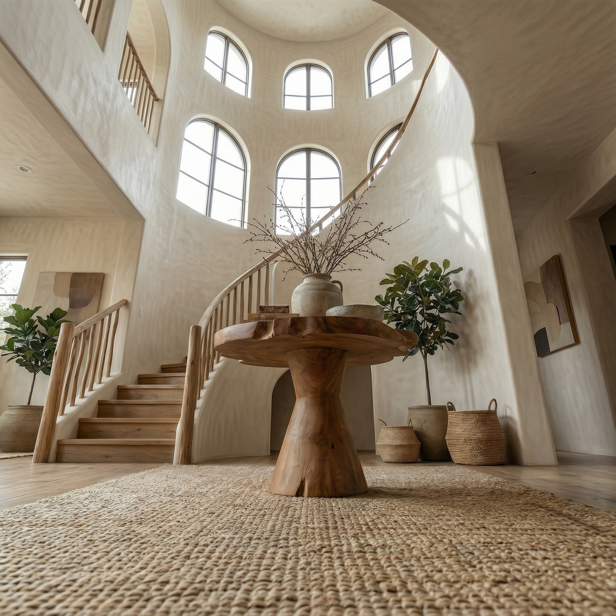 Organic Live Edge Foyer Table
