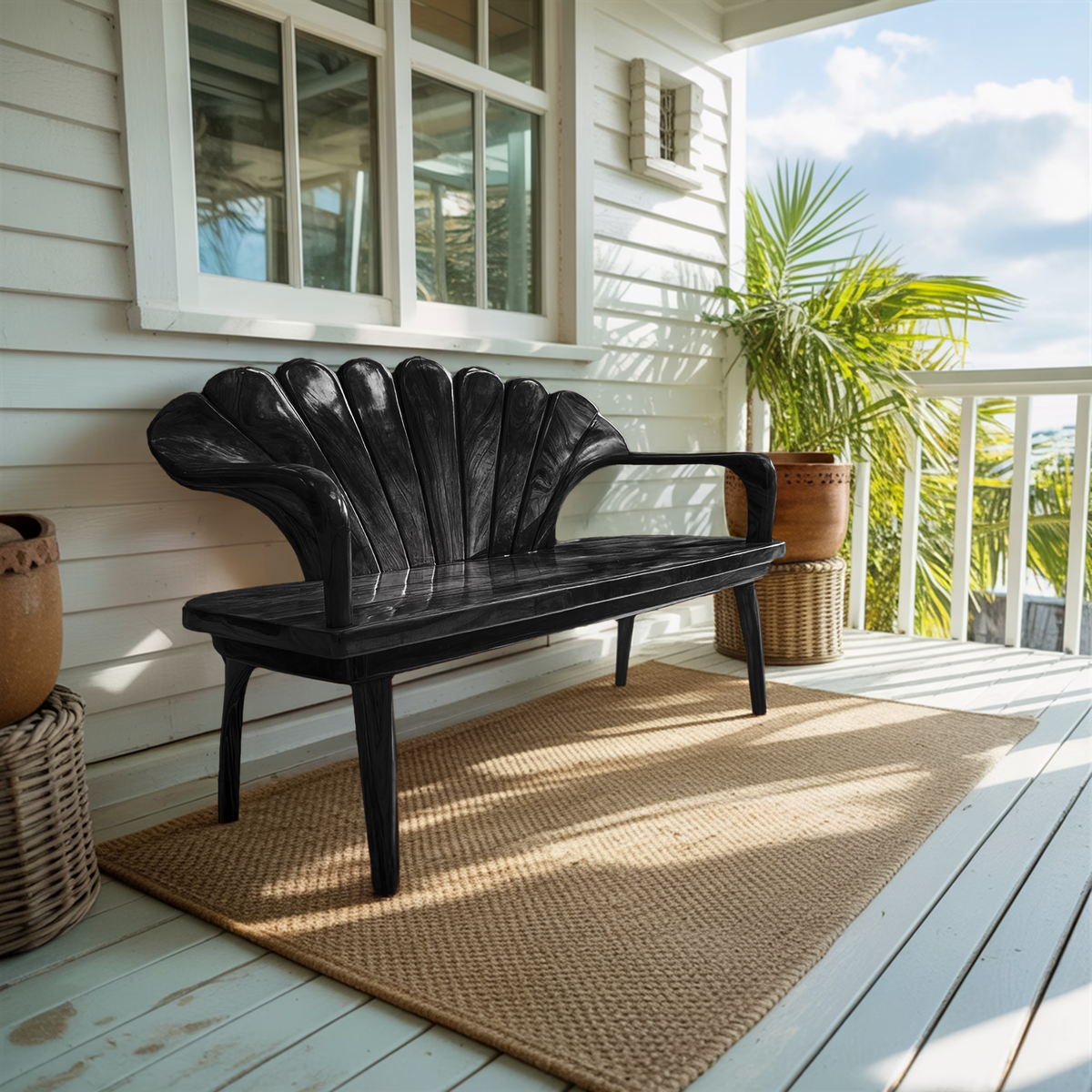 Handcrafted Solid Wood Entryway Bench