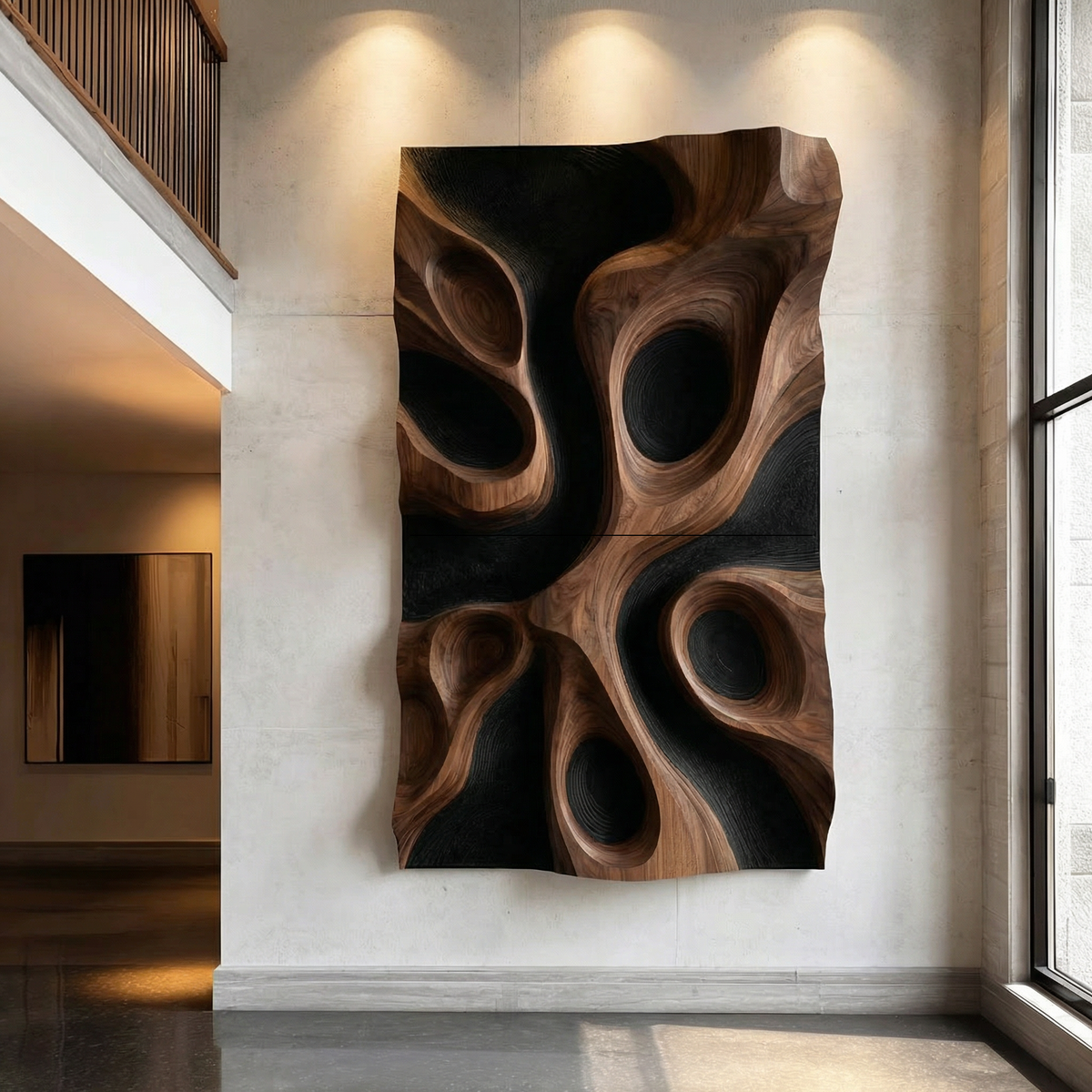 Abstract Organic Hollow Wood Wall Decor Panel