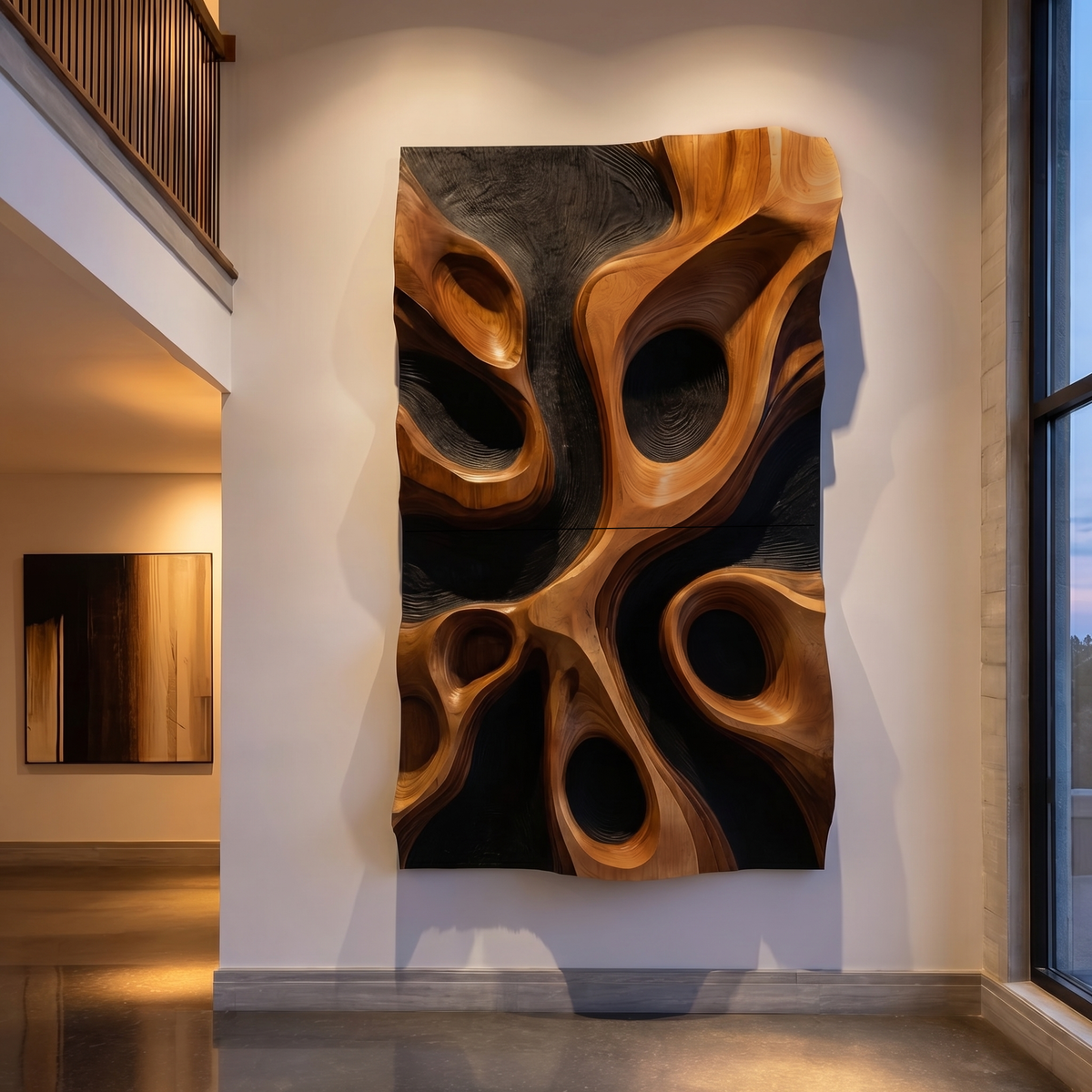 Abstract Organic Hollow Wood Wall Decor Panel
