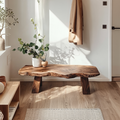 Rustic Live Edge Wood Bench