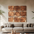 Organic Modern Wall Art Panels For Living Room And Interior Decor