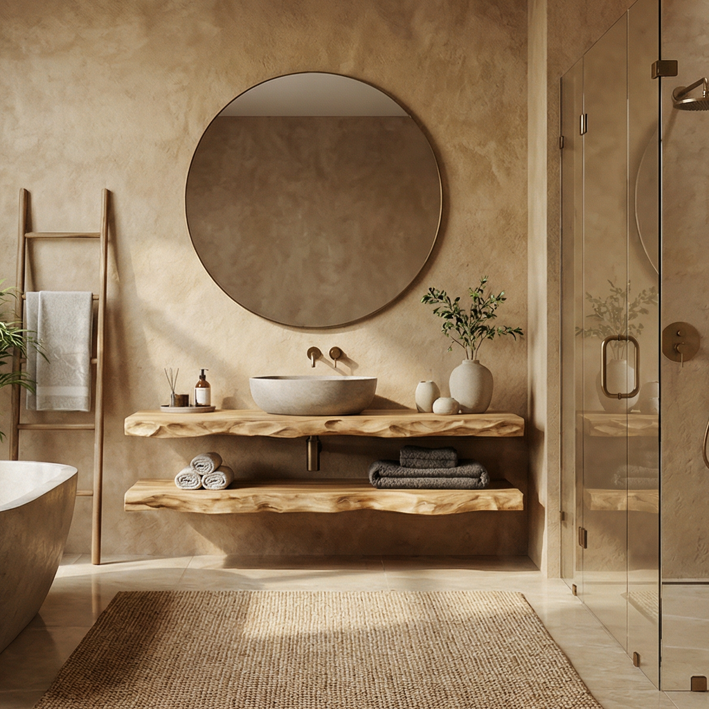 Mediterranean Floating Bathroom Vanity For Bathroom