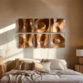 Organic Slat Wood Wall Art Panels